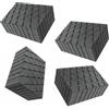 Stranieri Set 4 Tamponi Gomma per Ponte Sollevatore auto dimensioni 160x120x80mm, supporti in gomma Alta Portata, fabbricati in Italia