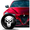 SkinoEu Compatibile con Alfa Romeo Emblema targa/cofano 74 mm per Giulietta 940 MiTo 156 147 159 GT Brera Spider 939 nero bianco teschio EA 3