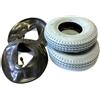 Rolko Pneumatici per sedia a rotelle, 2 pezzi, 2,80/2,50-4, grigio, con 2 valvole ad angolo, struttura stabile a 4 PR, pneumatici per sedia a rotelle elettrica, scooter, sedia a rotelle elettrica