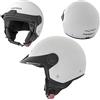 A-Pro Piconet Casco Jet Frontino Moto Scooter Quad Custom Bianco ECE 22-06 TAGLIA L