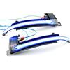 QKLsudua - 2 luci a LED per specchietto laterale a lampeggiamento sequenziale dinamico, compatibile con Au-di A3 8P, A4, A5, B8, Q3, A6, C6, 4F, S6, blu e giallo