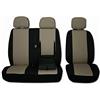 Texmar Coprisedili 2+1 PEUGEOT BOXER, CITROEN JUMPER/RELAY FIAT DUCATO 2002-2006 LHD NERO BEIGE su misura tessuto 2+1 Coprisedili