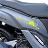 Generico Kit 2 adesivi evoluzione compatibili con Sym Symphony 125 decal grafiche carene scooter Cod. 2027 (029 Giallo Fluo)