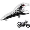 HERCHR Ornamento per Parafango, Accessorio per Accento Moto Parafango Anteriore Deco Ornamento Aquila Testa Statua Universale per Moto, Cromato