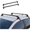 Gqouur Barre portatutto universali per auto, 100 cm, in alluminio, Portata statica 75 kg, portatutto universale per la maggior parte delle auto a 4 o 5 porte