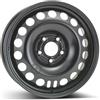 ALCAR SF9543 Cerchio in Acciaio 6x16 Corsa D (5x110) ET40 Foro mozzo 65, Nero o Argento, Ruota per autovetture