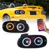 CKCD RGB LED Fari posteriori compatibili con Mazda MX5 NB Miata & Roadster mk2 mk2.5 1998-2005, con indicatori sequenziali, animazione RGB DRL