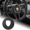 FDAIUN Alcntarn Center Sticker Decal Cover per Porsche Macan Panamera 718/911 Cayenne 2017 2018 2019 2020 2021 2022 2023 Ricambi Auto Interni Auto Nero