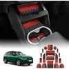 KUNGKIC Per 2024 2025 MINI Countryman U25 Tappeto Antiscivolo per Porta Auto, Tappetino per Porta con Portabicchiere, Antiscivolo, Protezione Antipolvere, Accessori Decorativi Interni Essenziali, PU