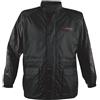 A-Pro Giacca Tuta Moto Antipioggia Impermeabile Antiacqua con Cappuccio Nero S