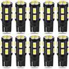 QAUBEN 194 LED Luce T10 168 2825 W5W Lampadina LED Super luminoso 12SMD 5630 Chipset Lampadina di ricambio LED per interni auto Cupola mappa Porta Luci targa di cortesia Bianco 12V (confezione da 10)