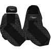 F-CORE Coprisedili camion compatibile per SCANIA R P G 01.05-12.16 R NEXTGEN 01.17- Conducente integrati Passeggero regolabile NERO