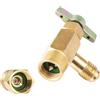 HORIALENCE Adattatore con Valvola di Sicurezza e Protezione per Tubo Condizionatore R134a in Ottone Apertura Facile con Rondella per Bombole Auto Sigillate