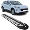 OMAC Pedane Laterali Schweller Seitenbretter compatibile con Ford Kuga III 2019-2026 Alluminio Nero-Argento 2X
