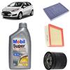 OP Kit tagliando 3 filtri + 4L olio Mobil FE 5W-30 per Ford Fiesta VI 1.25 benzina 2008-2018