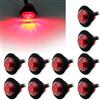 Ricoy - Luci a LED rotonde da 1,9 cm per auto e camion, 12 V, luci di posizione o d'ingombro per la parte frontale, posteriore o laterale, impermeabili