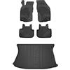 MOTOS Set di tappetini in gomma e tappetini per il bagagliaio per Alfa Romeo 147 2000-2010 Migliorare il comfort di viaggio con tappetino antiscivolo auto 3D- tappetini per tutte le stagioni auto, pro