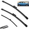 Autopixl Qualità OEM Kit set di spazzole tergicristallo anteriori posteriori compatibili con Audi A1 Tergicristalli anteriori posteriori 2010 2011 2012 2013 2014 2015 2016 2017 Vestibilità perfetta per parabre