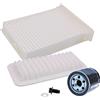 ENVA MADE FOR QUALITY BESTPRICE Set di filtri di ispezione con 1x filtro aria, 1x filtro abitacolo, 1x filtro olio incl. vite e anello di tenuta, compatibile con CITROËN C1 (PM_, PN_) PEUGEOT 107 TOYOTA AYGO (_B1_)