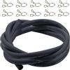Ewillownm Compatibile con Tubo Carburante da 5,5 mm (ID 5,5 mm * Diametro Esterno 10 mm) Tubo Gas da 1/5 di Pollice Tubo Carburante 5 Piedi con 10 Morsetti