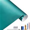 NewL Pellicola adesiva in vinile cromato opaco, per auto, 30 cm x 300 cm, colore blu mare