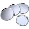 Generic 4 Pezzi 63mm 58mm ABS Nero Argento Auto Veicolo Mozzo Ruota Centro Coprimozzo Set Accessori For Veicoli(Silver)