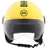 BHR Casco Demi-Jet 835 SPECIAL - Casco Scooter Omologato ECE 22.06 con Visiera a Occhiale Antigraffio - Sgancio Micrometrico e Guanciali Removibili - BHR Yellow L