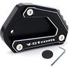 Modeer Per Suzuki V-Strom 650 650XT DL650 2004-2022 Moto CNC Supporto Piastra di estensione Cavalletto laterale Stand Pad vstrom 650 xt dl 650 vstrom650 accessorio (nero)