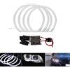 VIGORFLYRUN PARTS LTD - Kit per fari auto CCFL Angel Eyes DRL, 2 x 131 mm + 2 x 104 mm xeno bianco, fari non proiettori Halo Anelli Free Error Car Styling accessorio per E46