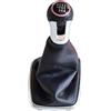 MBPBVRVAF Cuffia Leva Cambio Pomello Del Cambio A 5 O 6 Marce Per Bora MK4 Per Golf 4 Per Jetta 4 1998-2004 Con Cuffia Copri-cuffia Manuale Pomello Leva Cambio(6 Speed)