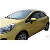 J&J AUTOMOTIVE Deflettori d'Aria per Kia Rio 5-Porte Berlina 2011-2017, Set da 4 Pezzi, Nero Fumé Oscurato Heko