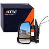 ATEC Germany 1x Specchio esterno elettrico sinistro con sensore di temperatura Specchio laterale convesso con specchio grandangolare Compatibile con CITROËN JUMPER, FIAT DUCATO, PEUGEOT BOXER,
