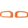 NLNNBCKVDV Per Jeep Per Renegade 2016 2017 2018 Auto Anteriore Luce Della Nebbia Decorazione Copertura Finitura Adesivi Griglia del radiatore(Arancia)