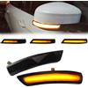 Fouedy Indicatori di direzione dinamico a LED specchietto retrovisore laterale Luci Lampeggiante Lampada per Ford Focus 2 3 MK3 MK2 Mondeo MK4
