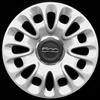 Rixto Kit di 4 copricerchi adattabili - per FIAT 500L modello 2012 - diametro 15 - non originali