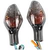 Fuicotto Intermitentes de motocicleta Compatibile con Honda per Rebel 300 500 CMX300 CMX500 MSX125 Grom/SF 125 Lente lampada lampeggiante anteriore e posteriore motocicletta(Dark Grey)