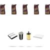 HOFFCAR Kit tagliando 4 FILTRI e 5L OLIO M compatibile con Mitsubishi Outlander II 2.0 Di-D (CWW) 103kw dal 2007