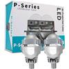 Generico 2 Proiettori Bi-LED Effetto Laser 12V 40W 2.5 Pollici 7000lm Conversione Fari Luci di Strada Incrociamento Fascio Fari H4/H7/HB3 9005 HB4 9006 Lenti del Proiettore