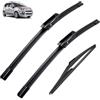Autopixl 3 spazzole tergicristallo anteriori e posteriori compatibili con Citroen C3 Picasso 2011-2017 parabrezza parabrezza spazzole pioggia 24+16+11