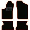 QUEMAR Tappetini Auto compatibili con Fiat 600 anno 1998-2010 / Kit Tappeti in Moquette e Gomma su Misura (Set 2 Anteriori + 2 Posteriori) / Ricami e Colori Personalizzati (0 Ricami, Bordo Arancio)
