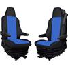 Generic Coprisedili per camion TGX camion Camion Set 1 + 1 coprisedili per sedili vestibilità TGX dal 2021 blu
