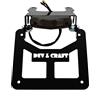 Generico Portatarga Pieghevole Per Beta RR dal 2012 al 2020 Moto Motard Enduro Nero con Faretto Nero