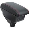 OYHCM Auto Bracciolo Compatible with Opel Corsa D 2006-2014 Bracciolo Console Centrale Braccioli Poggiabraccio Braccio Vano Portaoggetti Doppio Spazio di Archiviazione Nero