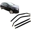 J&J AUTOMOTIVE HEKO Deflettori per Seat Ibiza 4 6J 5-Porte Berlina | 4 deflettori HEKO per Seat Ibiza 4 6J 5-Porte Berlina, PMMA 3 mm, fumé, canale del finestrino.