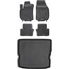 MOTOS Set di tappetini in gomma e tappetini in Pe per il bagagliaio Opel Zafira II B 2005-2014 Migliorate il vostro comfort di viaggio con il tappetino antiscivolo per auto - tappetino per auto per tu