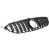 ZSQGHGH Griglie anteriori radiatori Per Mercedes Per Benz Classe C W205 C205 C200 C220 2015-2018 GT Stile Superiore Del Paraurti Cappuccio Maglia Griglia Anteriore griglia Cromata Nero(Nero lucido)