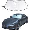 JONKOKO Parasole per parabrezza auto, parasole auto completo per Mazda MX-5 ND 2015-2023, raggi UV, protezione pieghevole (finestra anteriore A+)