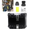 Ddasam Bauletto Moto Alluminio A36L, Valigia per Motocicletta a Sgancio Rapido Impermeabile IP68, Portabagagli Universale per Motociclo e Scooter