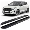 Wusecssy 2 pedane laterali per Nissan Qashqai e-Power 2022-2025 2026, pedane laterali in alluminio KuXuan nero (con staffe)