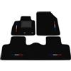 Generico Tappetini compatibili con Renault Scenic 4 -Grand Scenic 2016-2024, ricamo bandiera, kit tappetini auto personalizzati, set tappeti in moquette, tappeto auto